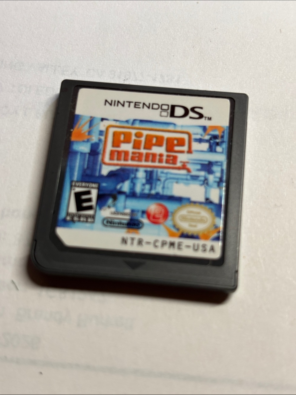 Nintendo DS Pipe Mania Cartridge